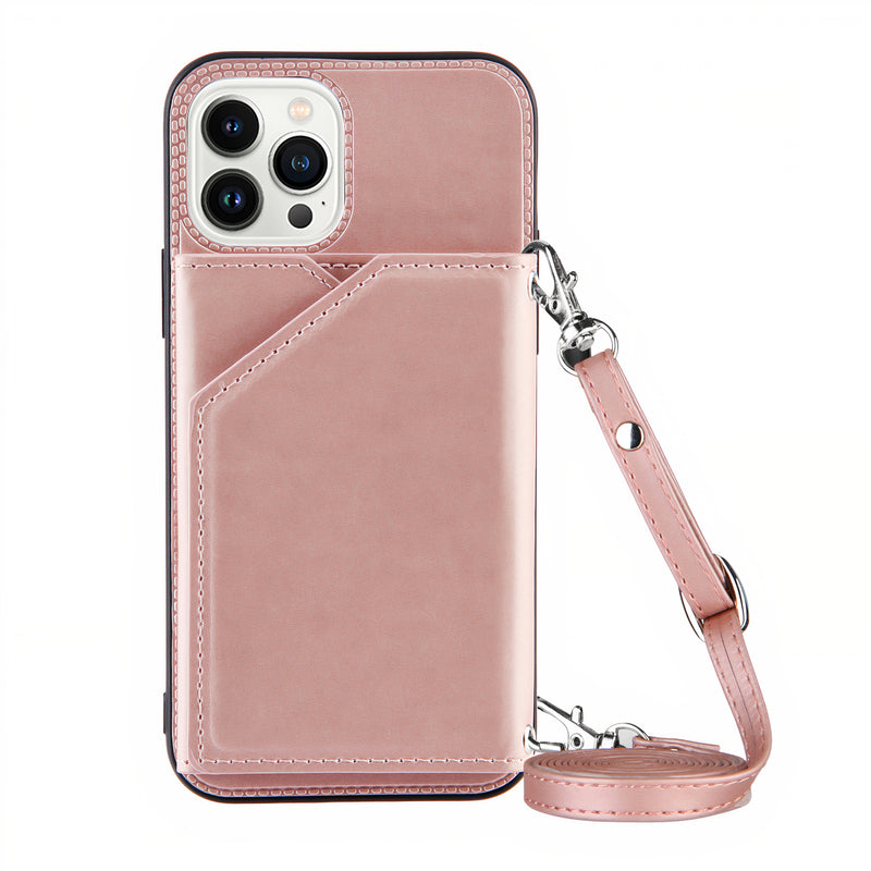 Étui iPhone en cuir avec porte-monnaie support et lanière Coque iPhone Paprikase Rose iPhone 14 Pro Max 