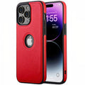 Étui mince iPhone en simili-cuir coloré à bords droits Coque iPhone Paprikase Rouge iPhone 14 Pro Max 