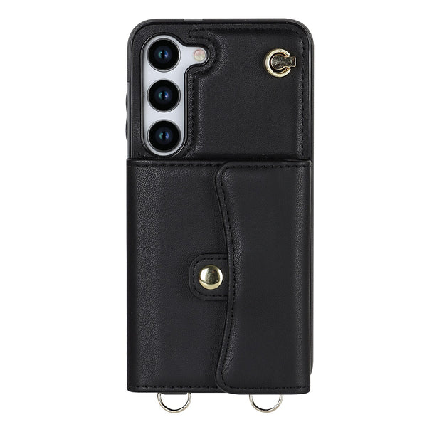 Étui en cuir artificiel Samsung Galaxy Note avec porte-monnaie, lanière et bandoulière Coque Galaxy Note Paprikase Noir Galaxy Note20 Ultra 