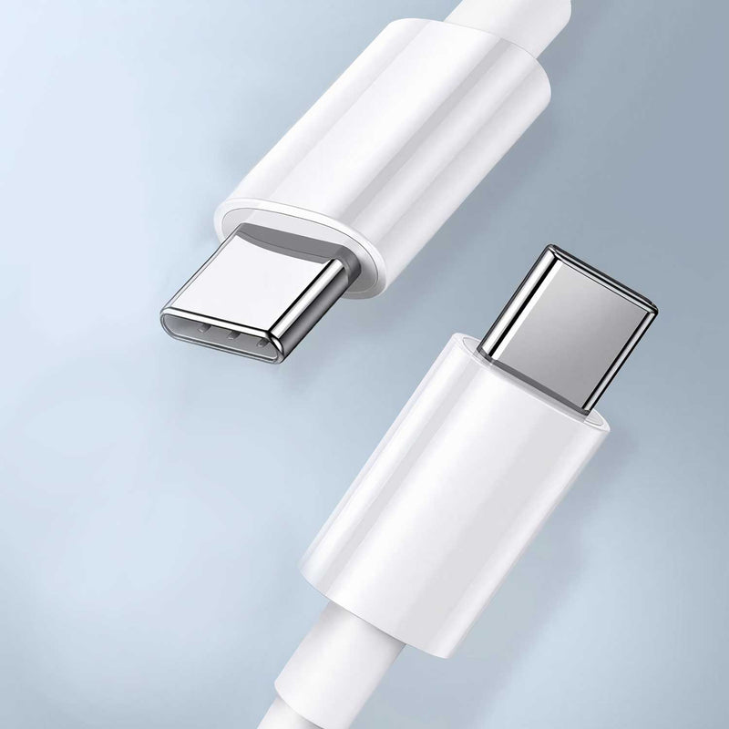 Câble blanc USB-C vers USB-C compatible chargement rapide Câble Paprikase   
