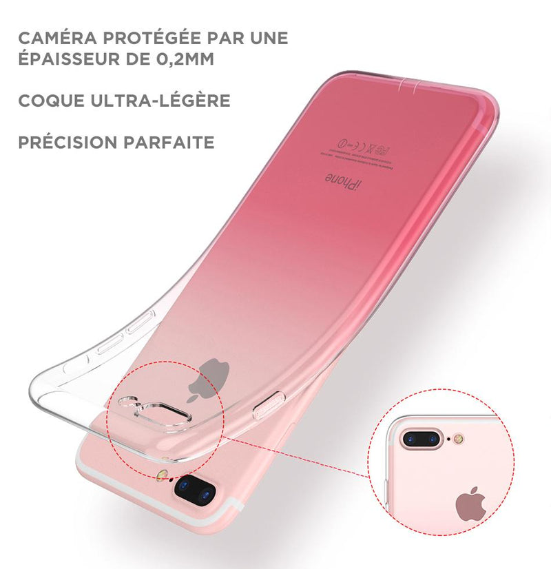 Coque iPhone transparente dégradé de couleurs Coque iPhone Paprikase   