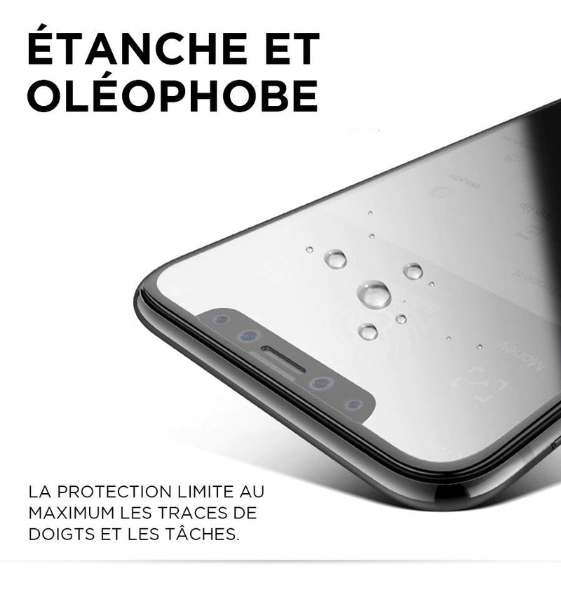 Protection d'écran anti-espion verre trempé iPhone Protection d'écran iPhone Paprikase   