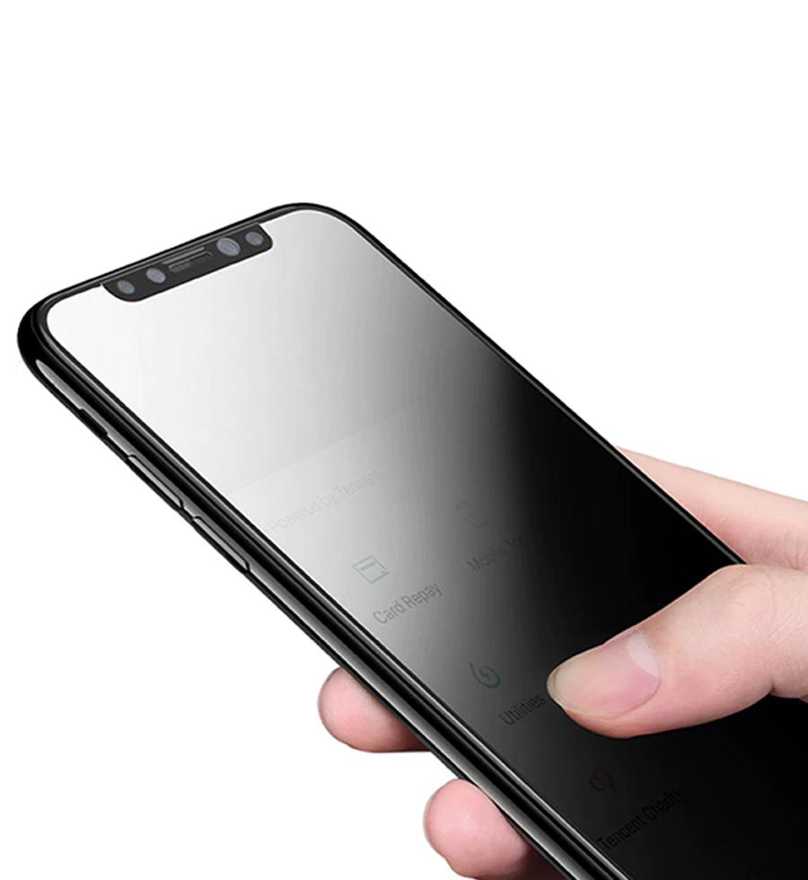 Protection d'écran anti-espion verre trempé iPhone