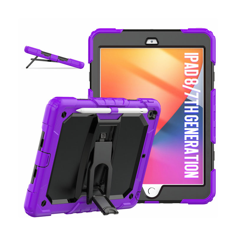 Étui pour iPad 3-en-1 ultra-résistant avec protection d'écran, coque de protection hybride multicouche et béquille intégrée Coque iPad Paprikase   