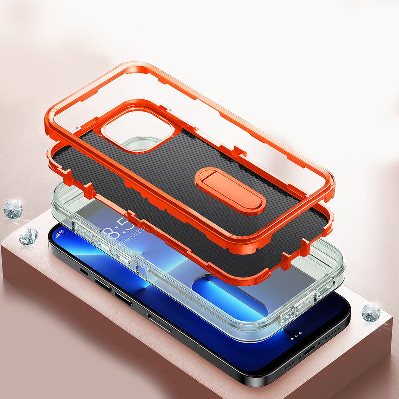 Coque iPhone trois pièces hybride avec protection du cadre avant et béquille Coque iPhone Paprikase   