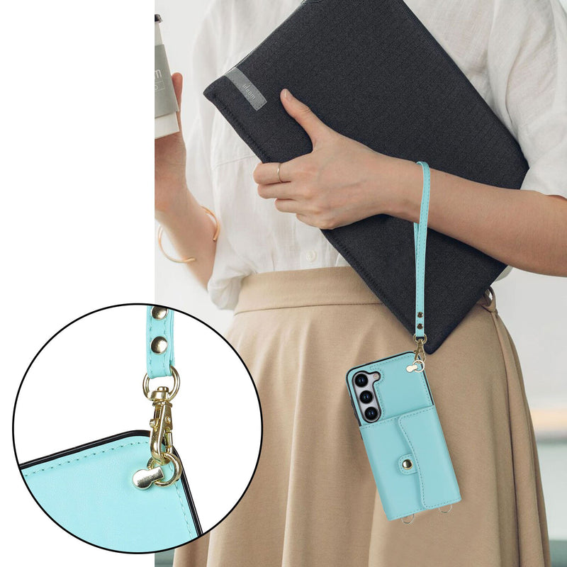 Étui en cuir artificiel Samsung Galaxy Note avec porte-monnaie, lanière et bandoulière Coque Galaxy Note Paprikase   