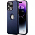 Étui mince iPhone en simili-cuir à bords droits Coque iPhone Paprikase Bleu iPhone 14 Pro Max 