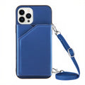 Étui iPhone en cuir avec porte-monnaie support et lanière Coque iPhone Paprikase Bleu iPhone 14 Pro Max 