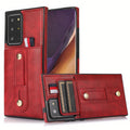 Étui Samsung Galaxy Note en cuir artificiel vintage avec sangle pour la main intégrée Coque Galaxy Note Paprikase Rouge Galaxy Note20 Ultra 