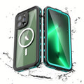 Étui intégral iPhone compatible MagSafe étanche jusqu'à 2 mètres de profondeur Coque iPhone Paprikase Turquoise iPhone 14 Pro Max 