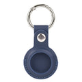 Coque porte-clés AirTag en cuir artificiel avec face arrière fermée Coque AirTag Paprikase Bleu  