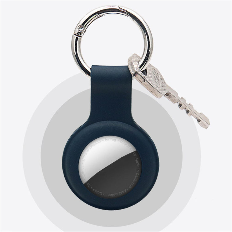 Étui en silicone liquide AirTag avec anneau pour clés Coque AirTag Paprikase   