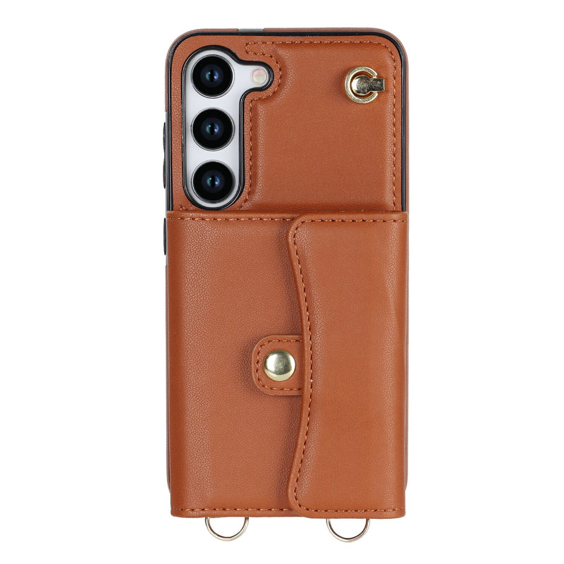 Étui en cuir artificiel Samsung Galaxy Note avec porte-monnaie, lanière et bandoulière Coque Galaxy Note Paprikase Marron Galaxy Note20 Ultra 