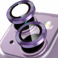 Protège-objectif caméra en aluminium et verre trempé HD pour iPhone à 2 lentilles Protection de caméra iPhone Paprikase Violet Lignes iPhone 14 Plus
