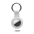 Étui en silicone liquide AirTag avec anneau pour clés Coque AirTag Paprikase Blanc  