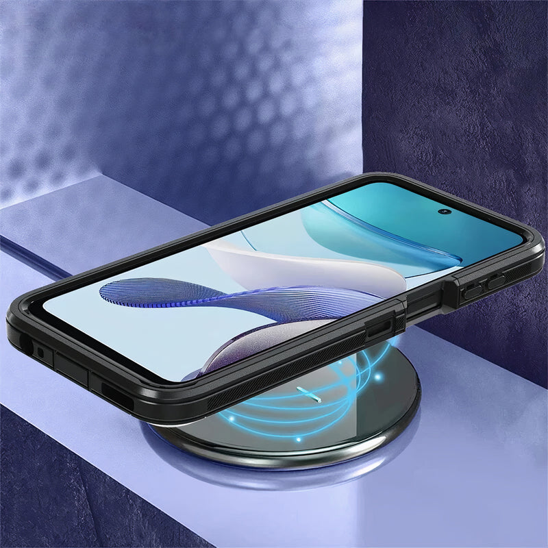 Étui hybride multicouche Motorola Moto G résistant aux chocs avec béquille pivotante à 360° Coque Motorola Moto G Paprikase   