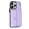 Étui en cuir artificiel iPhone coloré avec porte-monnaie et bandoulière Coque iPhone Paprikase Violet iPhone 15 Pro Max 