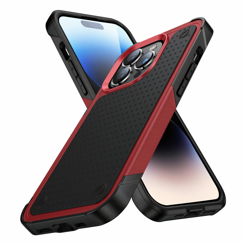 Coque de protection en silicone compatible iPhone 13 - rouge