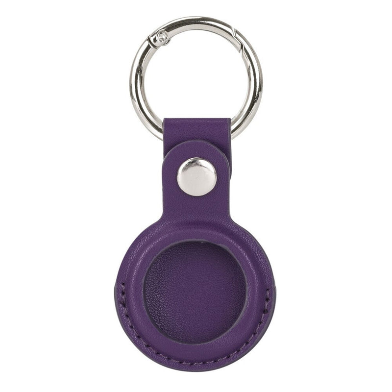Coque porte-clés AirTag en cuir artificiel avec face arrière fermée Coque AirTag Paprikase Violet  