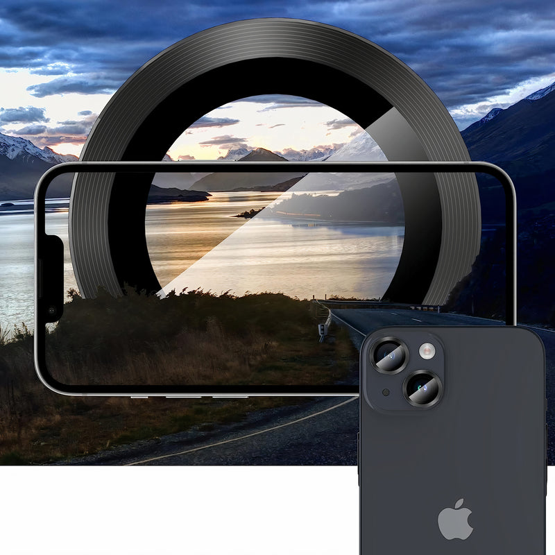 Protège-objectif caméra en aluminium et verre trempé HD pour iPhone à 2 lentilles Protection de caméra iPhone Paprikase   
