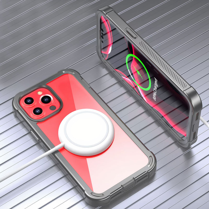 Coque en deux parties transparentes pour iPhone avec protection des ports Coque iPhone Paprikase   