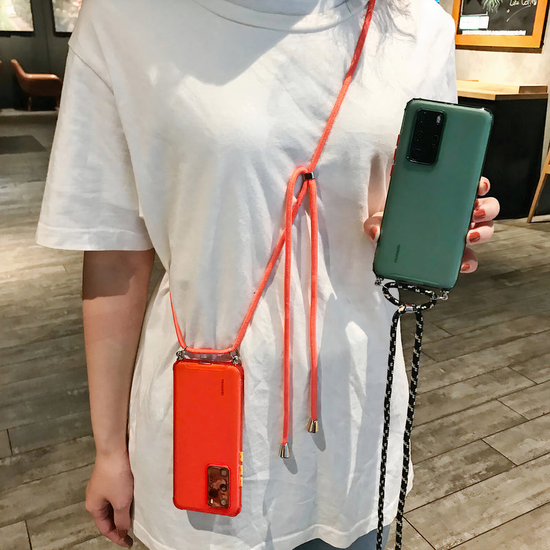 Coque semi-opaque colorée avec cordon tressé pour Xiaomi Redmi Coque Xiaomi Redmi Paprikase   