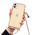 Étui coloré iPhone avec lanière tressée Coque iPhone Paprikase Jaune iPhone 7/8/SE 2020/SE 2022 