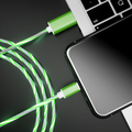 Câble flot lumineux USB vers Lightning Câble Paprikase Vert  