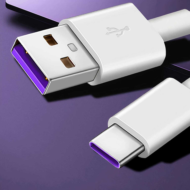 Câble blanc USB-A vers USB-C compatible chargement rapide Câble Paprikase   
