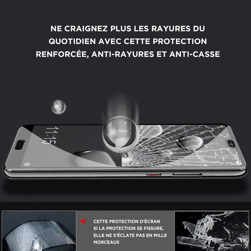 Protection d'écran incurvée verre trempé avec bords noirs Huawei P Protection d'écran Huawei P Paprikase   