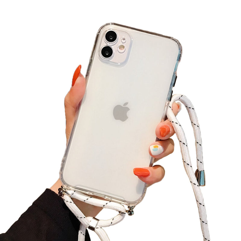 Funda con cuerda morado iPhone 11 Pro (transparente) 