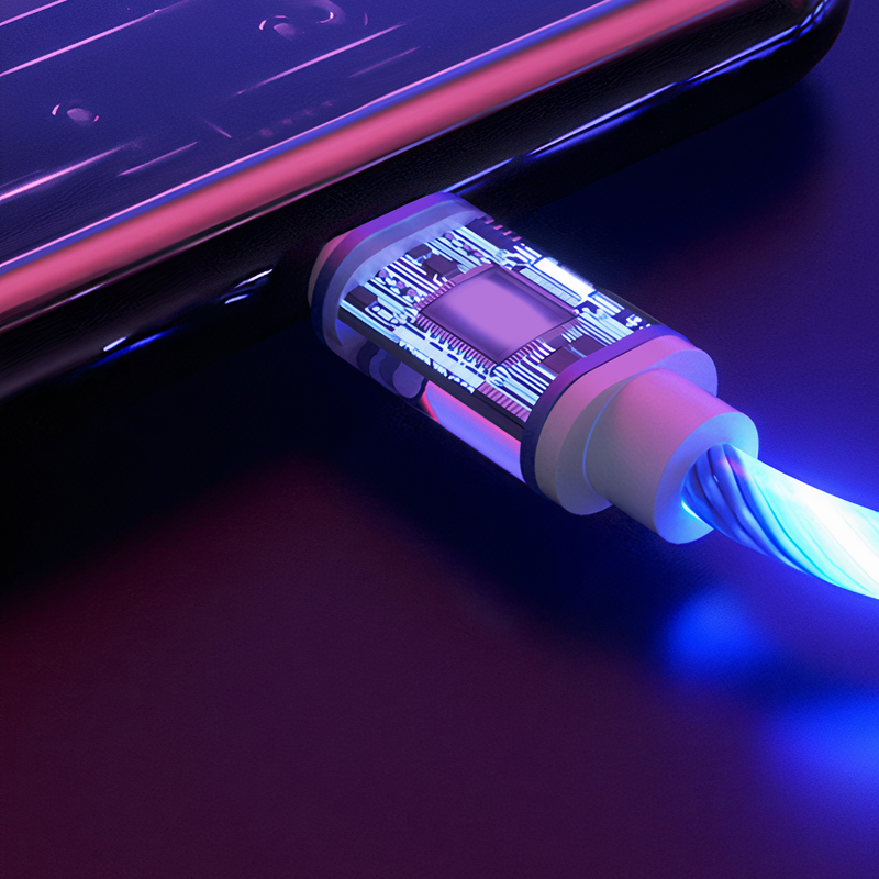 Câble flot lumineux USB vers Lightning Câble Paprikase   