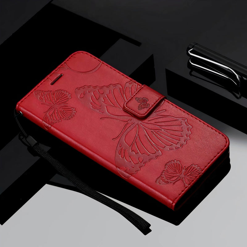Étui rabat similicuir brillant avec porte-cartes et dragonne pour Xiaomi Redmi Coque Xiaomi Redmi Paprikase   
