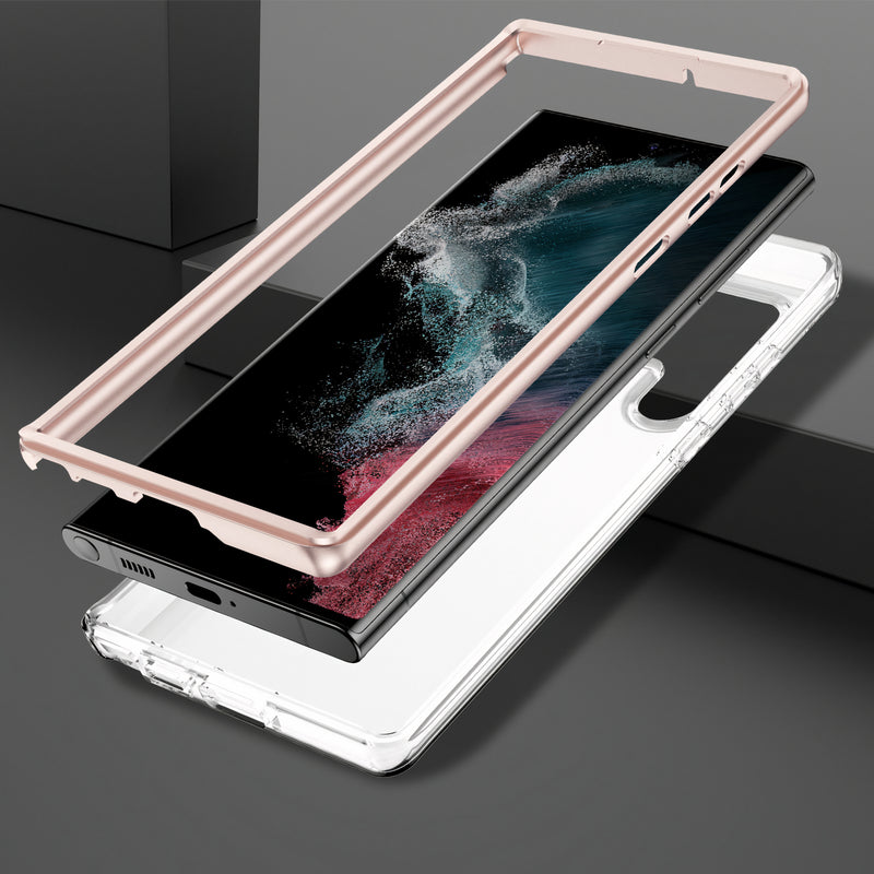 Coque en deux parties géométriques en marbre rose et or pour Samsung Galaxy Note Coque Galaxy Note Paprikase   