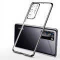 Coque transparente ultra fine bords métallisés pour Huawei P Coque Huawei P Paprikase Noir P40 lite 4G 
