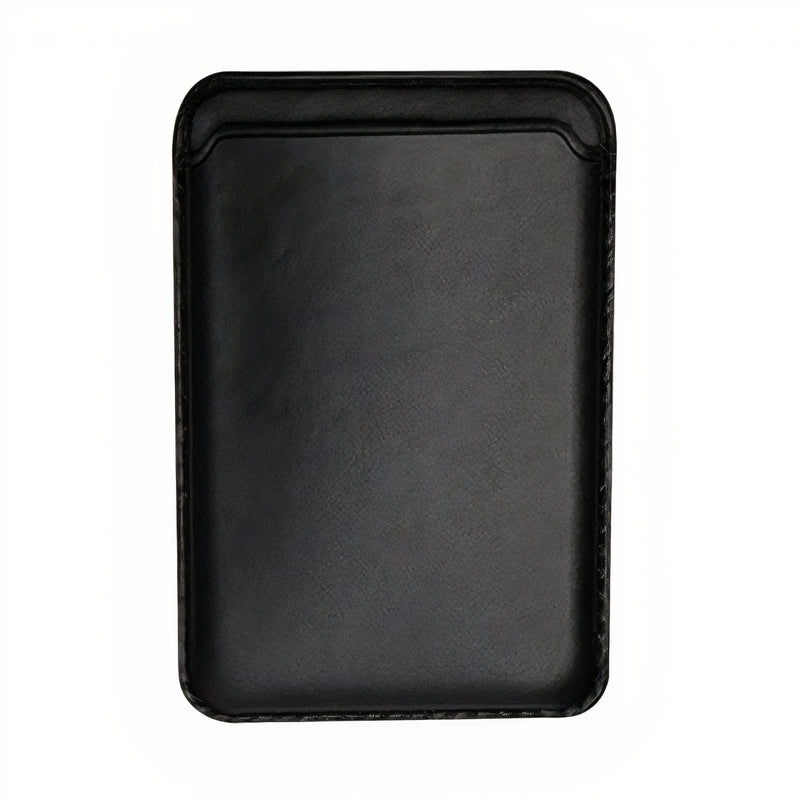 Porte-carte similicuir compatible MagSafe pour iPhone avec technologie MagSafe Porte carte Paprikase Noir  