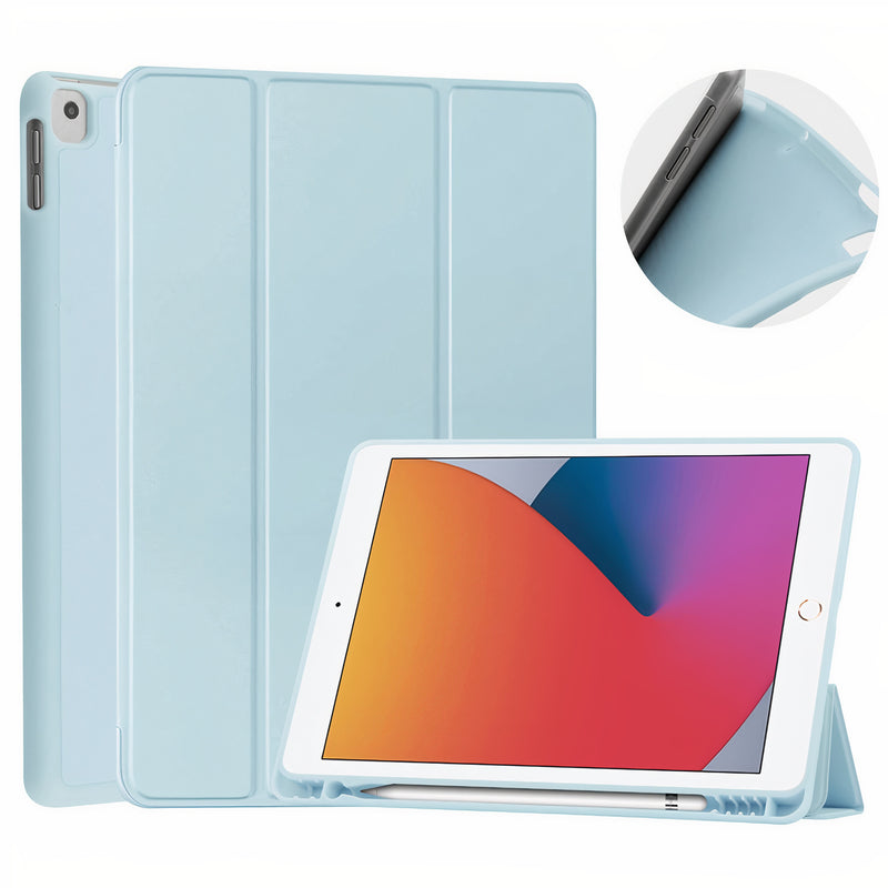 Étui pliable intelligent avec porte-stylet et rabat pour Galaxy Tab S Coque Galaxy Tab S Paprikase Bleu Galaxy Tab S7/S8 