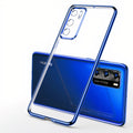Coque transparente ultra fine bords métallisés pour Huawei P Coque Huawei P Paprikase Bleu P40 lite 4G 