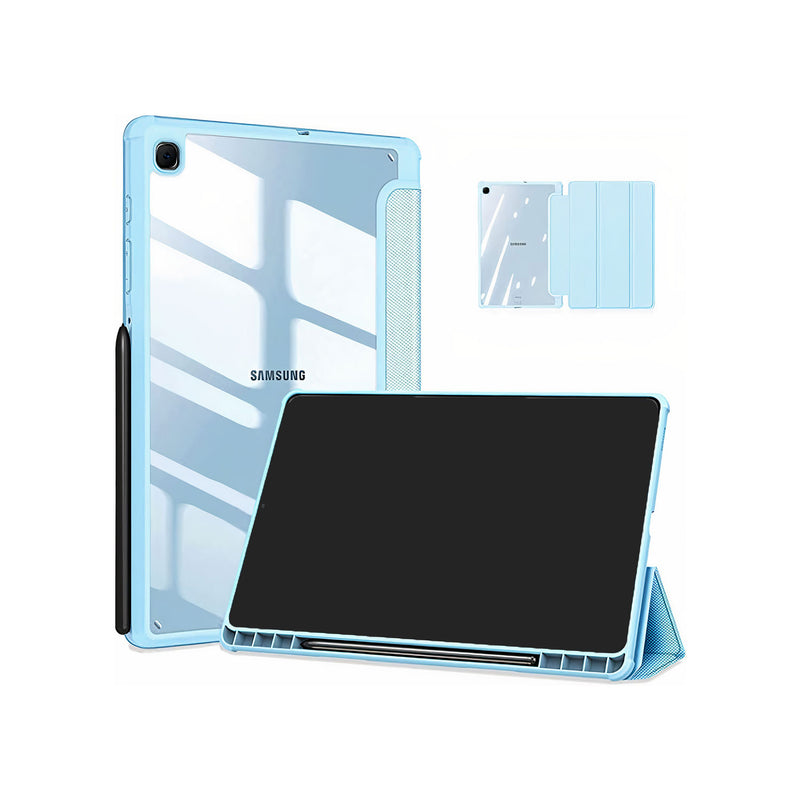 Étui Samsung Galaxy Tab S à rabat coloré et intelligent avec protection de caméra Coque Galaxy Tab S Paprikase Bleu Galaxy Tab S7/S8 