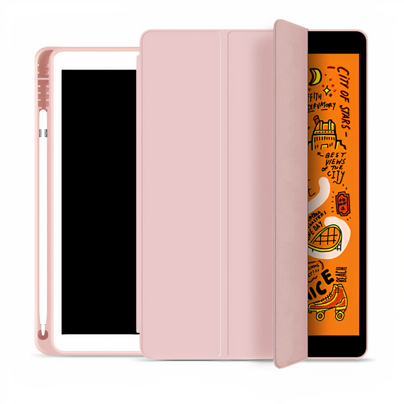 Étui pliable intelligent avec porte-stylet et rabat pour iPad Coque iPad Paprikase Rose iPad 7/8/9 