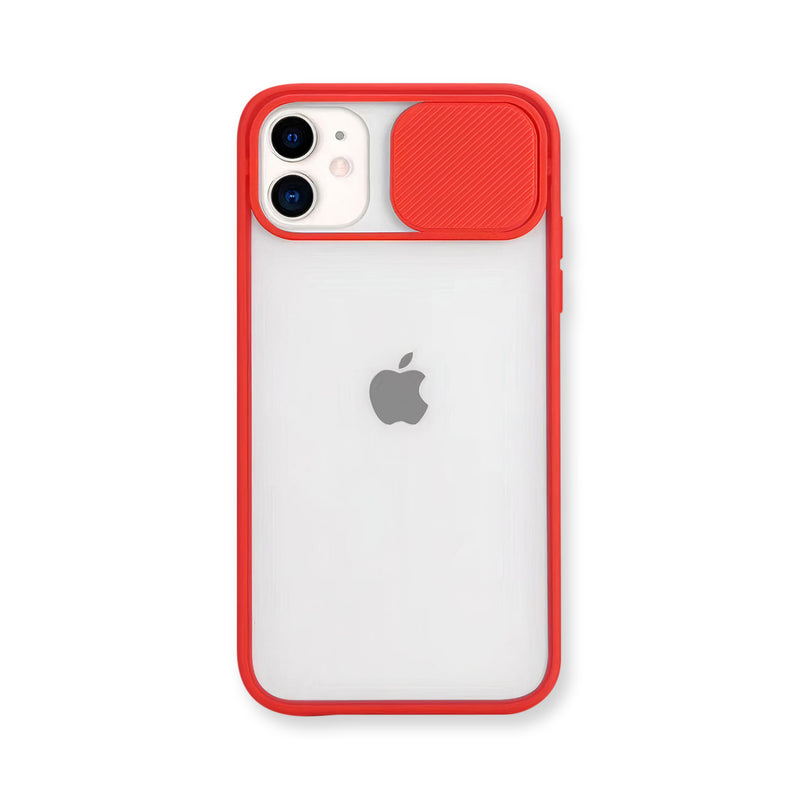 Coque minimaliste avec protection caméra coulissante pour iPhone Coque iPhone Paprikase Rouge iPhone 13 Pro Max 