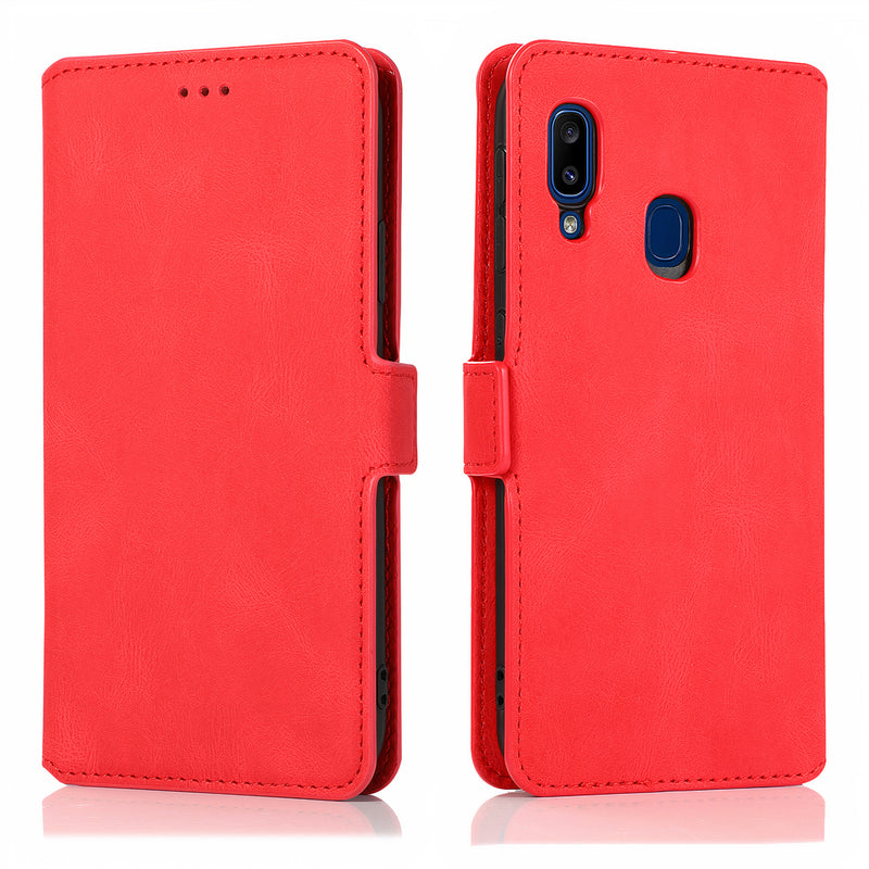 Étui à rabat classique en similicuir avec porte-cartes pour Samsung Galaxy A Coque Galaxy A Paprikase Rouge Galaxy A52/A52s 