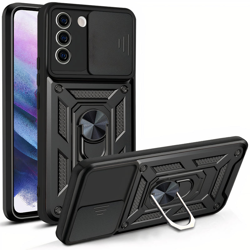 Coque armure antichoc avec protection caméra coulissante pour Samsung Galaxy S Coque Galaxy S Paprikase Noir Galaxy S21 Ultra 
