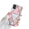 Coque géométrique marbre rose et or pour Samsung Galaxy A Coque Galaxy A Paprikase Rose Or Galaxy A52/A52s 