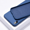 Coque iPhone en silicone liquide minimaliste Coque iPhone Paprikase Bleu iPhone X/XS 