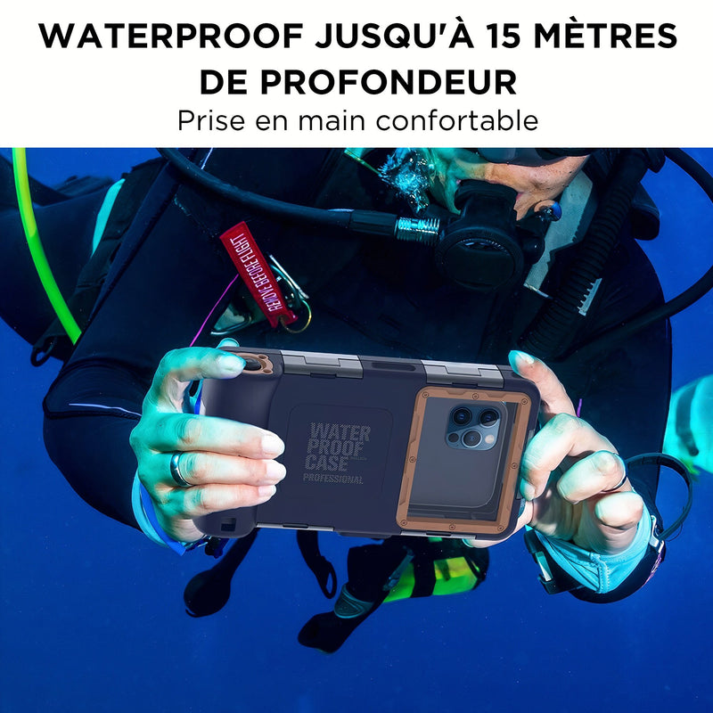Boîtier téléphone plongée waterproof jusqu’à 15 mètres de profondeur Boîtier étanche Paprikase   