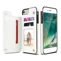 Coque portefeuille iPhone à rabat arrière en cuir non-animal Coque iPhone Paprikase Blanc iPhone 7/8/SE 2020/SE 2022 