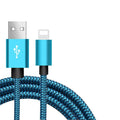 Câble coloré USB vers Lightning en nylon tressé 0,2 m/1 m/2 m/3 m Câble Paprikase Bleu 20 cm 