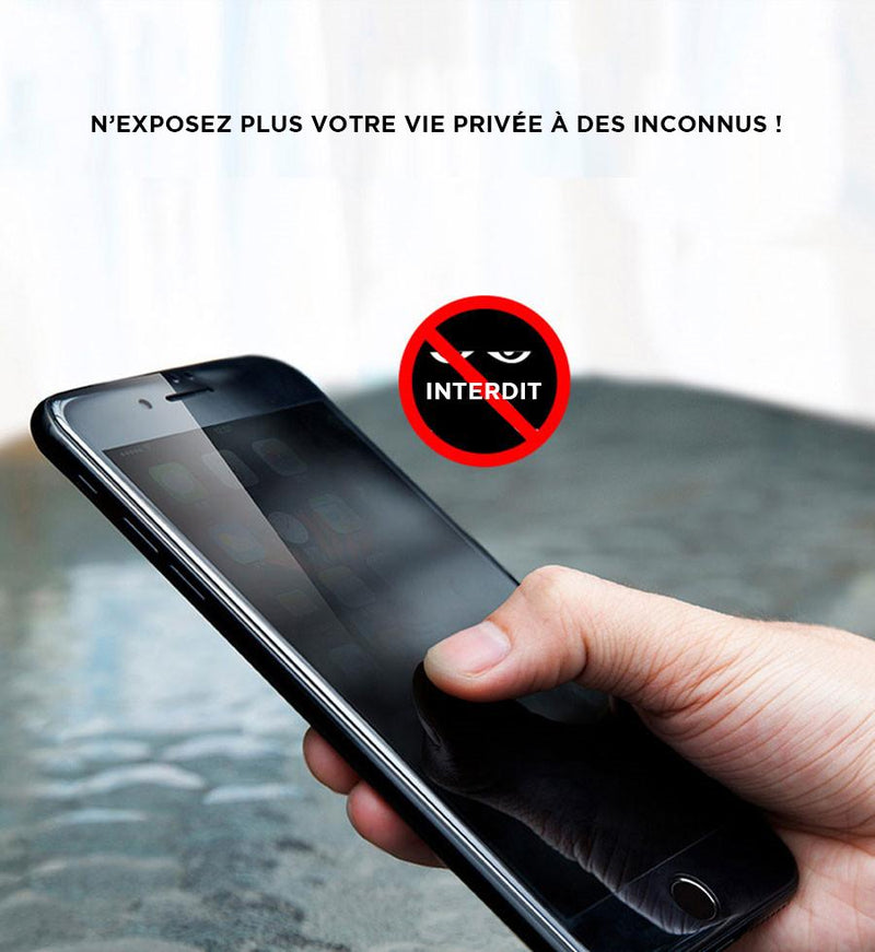 Verre trempé iPhone 11 Pro Max effet privé anti espion noir
