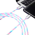 Câble USB-C vers USB-C flot lumineux LED charge rapide Câble Paprikase Multicolore 1 m 